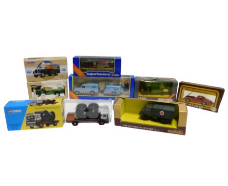 Corgi and Solido boxed diecast, including a 60031 Land Rover road drill and figure Transco, a Corgi Super Haulers 59574 Volvo