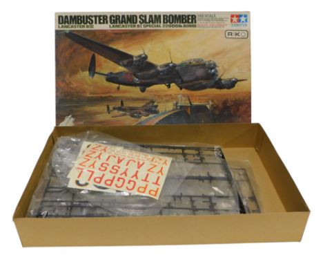 A partial Tamiya Dambuster/Grand Slam Bomber model kit, 1:48 scale, boxed. (AF)