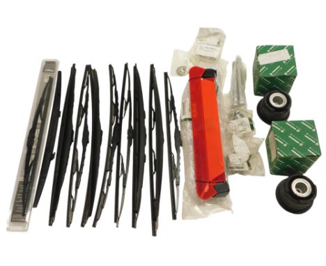 Jaguar Barratt and other motor spares, including Jaguar locking nuts, Jaguar bearings, M14 bolts, A-Frame bushes, windscreen 