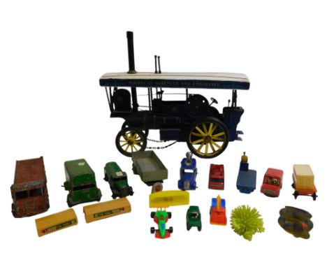 Playworn diecast, including Dinky Super Toys Foden truck, Dinky Toys van, Matchbox Series Number 35 Merryweather fire engine,