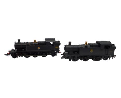 Two Bachmann OO gauge tank locomotives, in BR black.