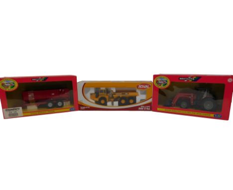 Joal and Britains diecast, including a Joal 1:50 scale Volvo A35C articulated dump truck, Britains 1:32 scale Massey Ferguson