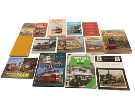 Various transport-related books, including The Vintage Bus Annual Hay of the Tram -2 by Peter Waller published by Ian Allen, 