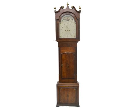 John Winstanley, Holywell Early 19th Century 8-Day Longcase Clock Movement striking on a single bell with false plate engrave