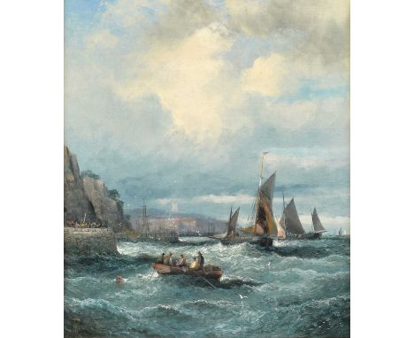 Hubert Thornley (British fl. 1859-1898) "Near Beaumaris, North Wales" Signed, titled on verso, oil on canvas.34 x 29.5cm (fra