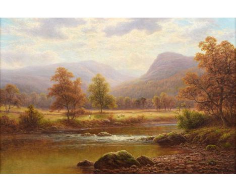 William Mellor (British 1851-1931) "On the Conway, North Wales" Signed, titled on gallery label - 'The Unicorn Gallery, Wilms