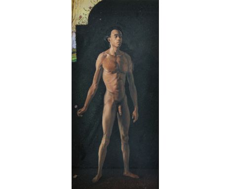 Norman Douglas Hutchinson (1932-2010) British. "Adam", 'from the Triptych Self Portrait with Adam & Eve', Mixed Media, Signed
