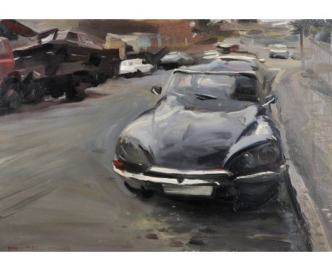 Howard Morgan (1949-    ) British. 'Citroen DS', Oil on Canvas, Signed and Dated 'V11 95', Unframed, 17" x 24". Provenance; T