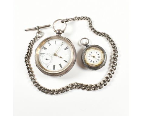 Two hallmarked silver pocket watches. The watches to include a Victorian hallmarked silver open face pocket watch with engrav