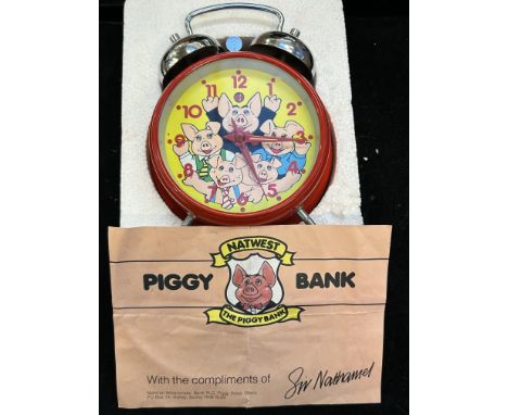 Natwest The piggy bank alarm clock with original box &amp; certificate 