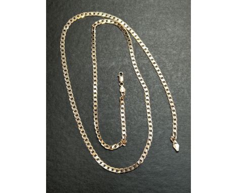 9ct Gold curb chain Weight 19.1g Length 76 cm 