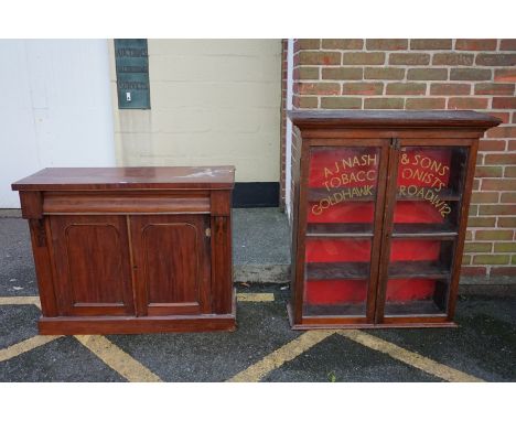 An antique mahogany chiffonier, 105cm wide; together with a bookcase top, 115cm high.&nbsp; 