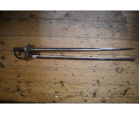 An Edward VII 1897 pattern infantry officer's sword and scabbard.&nbsp;&nbsp; 