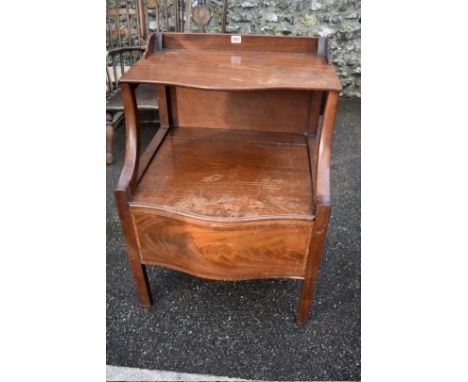 A&nbsp;19th century mahogany commode,&nbsp;58cm wide. 