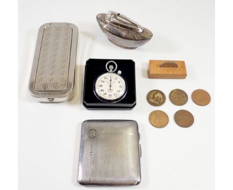 A group of collectables including a Rolls Razor, Sekonda stopwatch, Ronson table lighter etc 