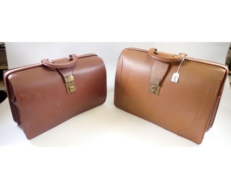A Morrey's vintage leather briefcase and another briefcase 