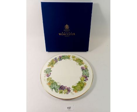 A Royal Worcester cake stand decorated vines, boxed 