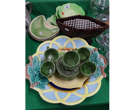 Carltonware dishes, Maiolica plate, etc.
