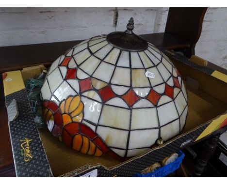 A large Tiffany style lamp shade