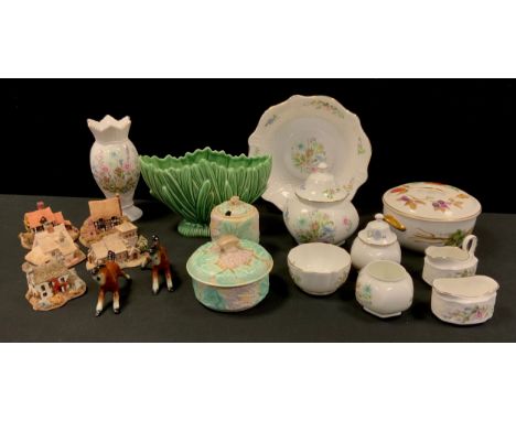 Ceramics - Aynsley ware, Royal Worcester 'Port Merion' lidded tureen, Lilliput lane; etc 