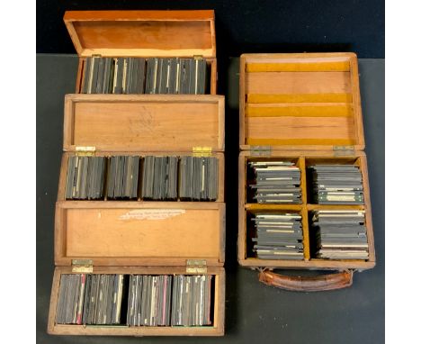 four boxes of photographic, hand coloured and other Magic lantern slides, approx 300, inc Alhambra, Bayrueth, George V Corona