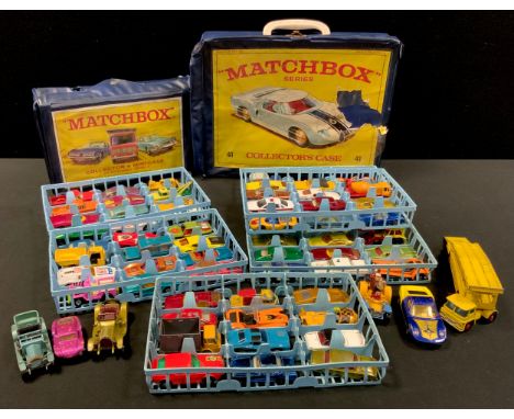 Toys - Diecast Vehicles -  Matchbox, Lesney, Corgi Juniors, Hot wheels, Mini-Dinky, Husky etc in two Matchbox series carry ca