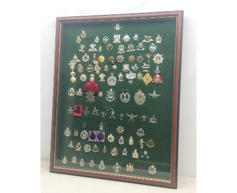 Large collection of approx 100 British Army Regimental & Corps Cap badges including Gurkha, Cavalry, Guards, RE, Infantry, Pa
