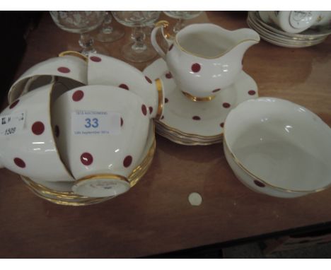 A Ridgeway pottery Royal Vale part tea service