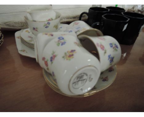 A four setting Colclough tea service