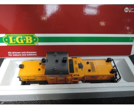 A LGB G scale track cleaning locomotive 20670, boxed 