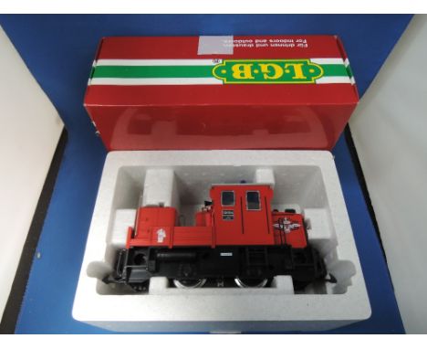 A LGB G scale fire department diesel locomotive 22330, boxed