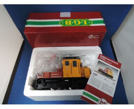 A LGB G scale T.E work locomotive 21330 with instructions and boxed