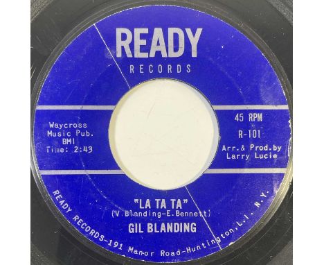 GIL BLANDING - RULES D/W LA TA TA ORIGINAL US 7" SINGLE. A rare copy of Gil Blanding "Rules" d/w "La Ta Ta" on Ready Records 