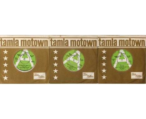 GLADYS KNIGHT &amp; THE PIPS UK GREEN/WHITE 7" TAMLA MOTOWN DEMO PACK. A pack of x3 Gladys Knight &amp; The Pips UK green/whi