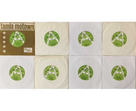 THE JACKSONS + MICHAEL &amp; JERMAINE UK GREEN/WHITE 7" TAMLA MOTOWN PACK. A x8 pack of UK green/white Tamla Motown demos fea