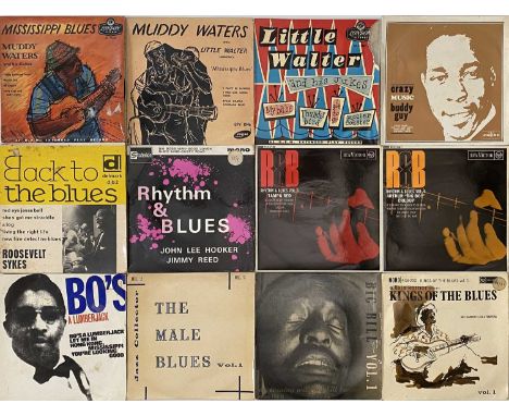 BLUES / R&amp;B - EP COLLECTION. A collection of approx 49 x 7" EPs. Artists/ Titles include Muddy Waters and his Guitar - Mi