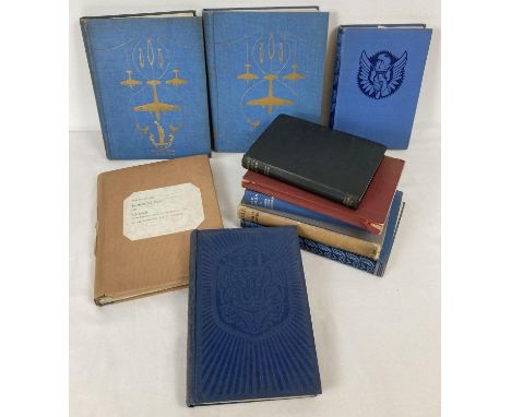 10 assorted vintage military books relating to the Air Force. To include: Hutchinson's Britain at War; The Royal Air Force (i