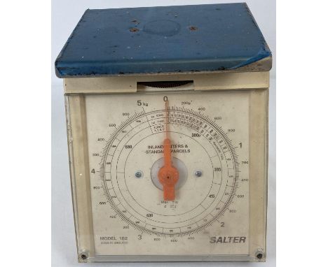 A set of vintage Salter Post Office scales for inland letters &amp; standard parcels. Model #182. 