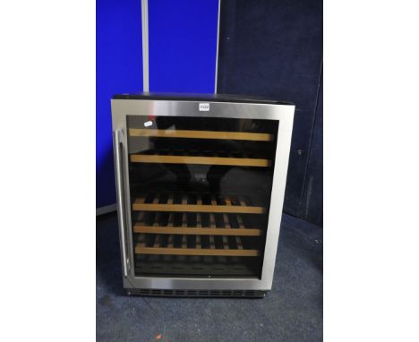 A WINE COOLER model and maker UNKNOWN measuring width 60cm x depth 58cm x height 83cm (UNTESTED due to plug type)