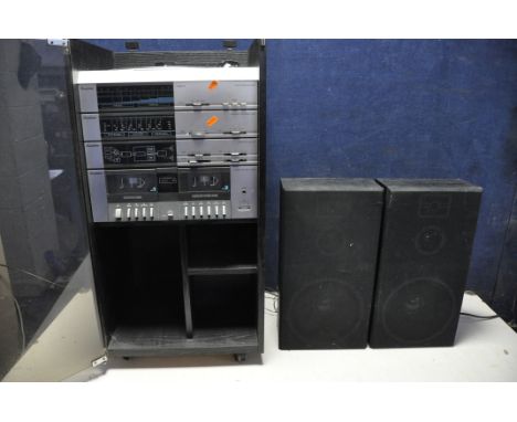 A BINATONE STUDIO 22 HI-FI SYSTEM along with a pair of Binatone compact hi-fi speakers (PAT pass and working) needs attention
