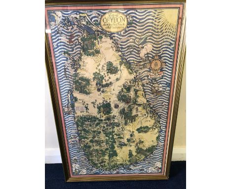 MacDonald (Max) Gill (1884-1947)
MAP OF CEYLON SHOWING HER TEA AND OTHER INDUSTRIES
lithograph in colours, 1933, condition A;