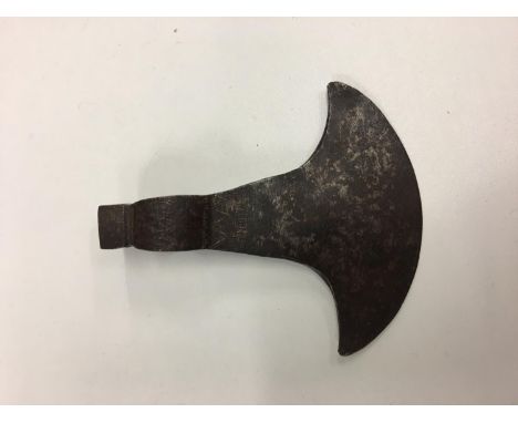 Small 18th/19th C Iron axe-head, with scratch decoration. 