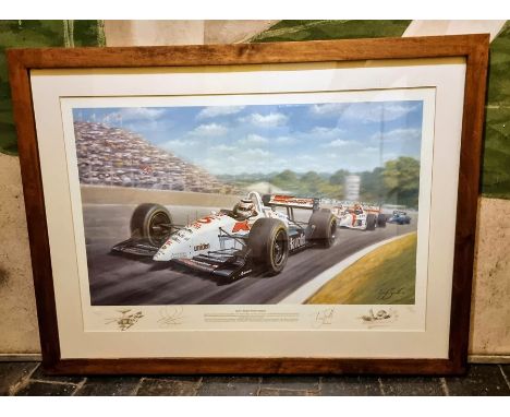 Tony Smith, signed by Nigel Mansell OBE, Red 5 Double World Champion, Limited Edition Signed Print. Framed.Condition: Very go