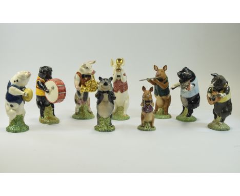 Beswick 9 Piece Pig Band ' Pig Promenade ' All Figures are In Mint Condition. 1/ John the Conductor PP1 Issued 1993 - 1996, H