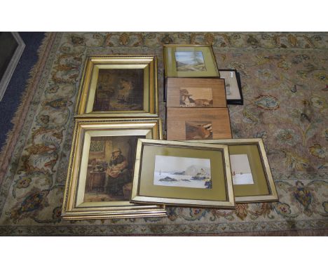 A Collection of Assorted Prints and Plaques with decorative frames. Landscape and portrait pictures. Various sizes.