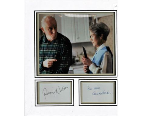 One Foot in the Grave Richard Wilson and Annette Crosbie signed autograph presentation. High quality professionally mounted 1