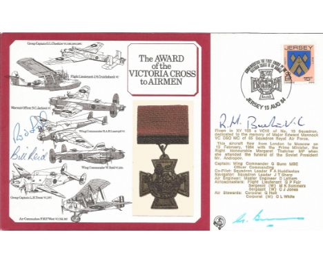 R H Burton VC Bill Reid VC Rod Learoyd VC signed 1984 Victoria Cross cover AK845. Good Condition. All signed pieces come with