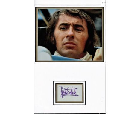 Sir Jackie Stewart signed autograph presentation. High quality professionally mounted 17x13 inch overall sized display. 3D do