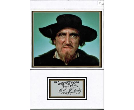 Ron Moody as Fagin signed autograph presentation. High quality professionally mounted 15x12 inch overall sized display. 3D do