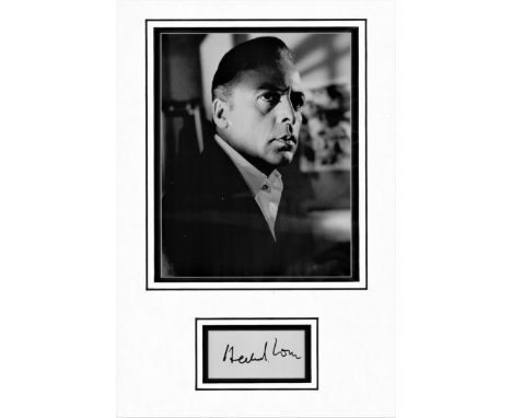Herbert Lom signed autograph presentation. High quality professionally mounted 17x11 inch overall sized display. 3D double mo